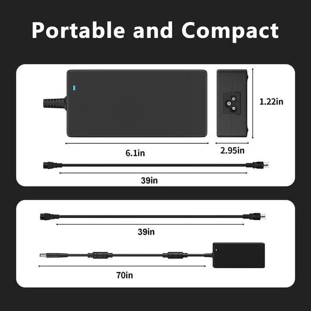 Alt view image 3 of 5 - Ruilezyo 180W Laptop Charger Compatible with Dell G7 15 17 7588 7590 7790 G5 15 5515 5587 5590 G3 15 3579 17 3779 Precision 7670 7770 AC Adapter for Gaming Laptops 19.5V 9.23A 7.4mm Power Cord