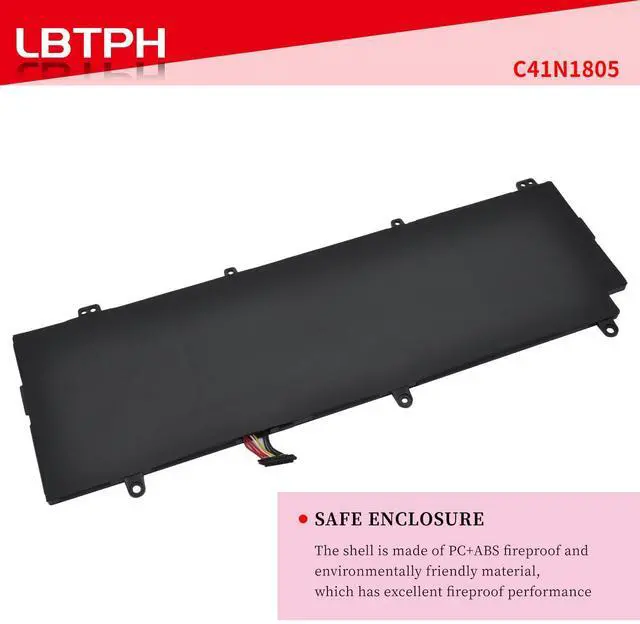 Alt view image 4 of 5 - LBTECH C41N1805 15.4V 3160mAh 50Wh Battery Replacement for ASUS GX531 GX531GM GX531GS GX531GX ROG Zephyrus S GX531 GX531GM GX531GM-BH71 Series 0B200-03020000 4ICP4/72/75 C41PKC5