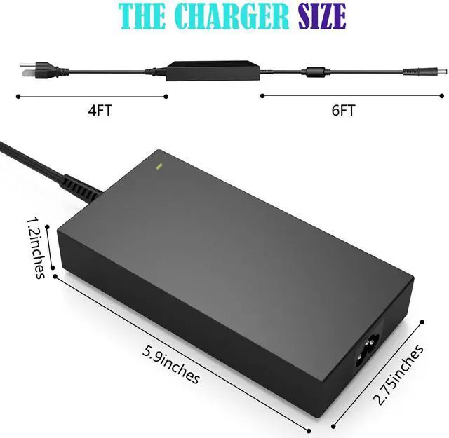Alt view image 3 of 5 - Original Replacement 180W Dell Laptop Charger Fit for Dell Alienware 13 15 17 R1 R2 R3 R4 R5 G3 G5 G7 Precision 7510 7710 7520 7530 OptiPlex 3011 AIO Inspiron One 2350 2320 DA180PM111 Power Cord