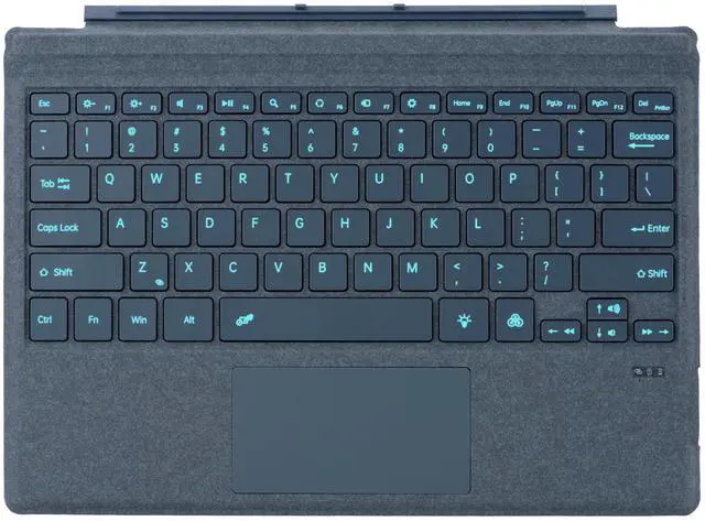 Main image of Zoof Type Cover for Microsoft Surface Pro 7+ / Pro 7 / Pro 6 / Pro 5 / Pro 4 / Pro 3, 12.3 inch, Ultra-Slim Wireless 7 Color Backlit Tablet Keyboard with Multi Touchpad Bluetooch (Blue with Backlit)