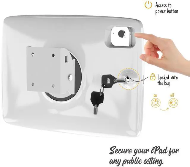 Alt view image 5 of 5 - Beelta Tablet Wall Mount Lockable Tiltable Anti Theft Security - Compatible with 10.9" iPad 10th, Pro 11" 1 2 3 4, Air 4 5, Air 11", iPad 11"(A16) - BSW102WA