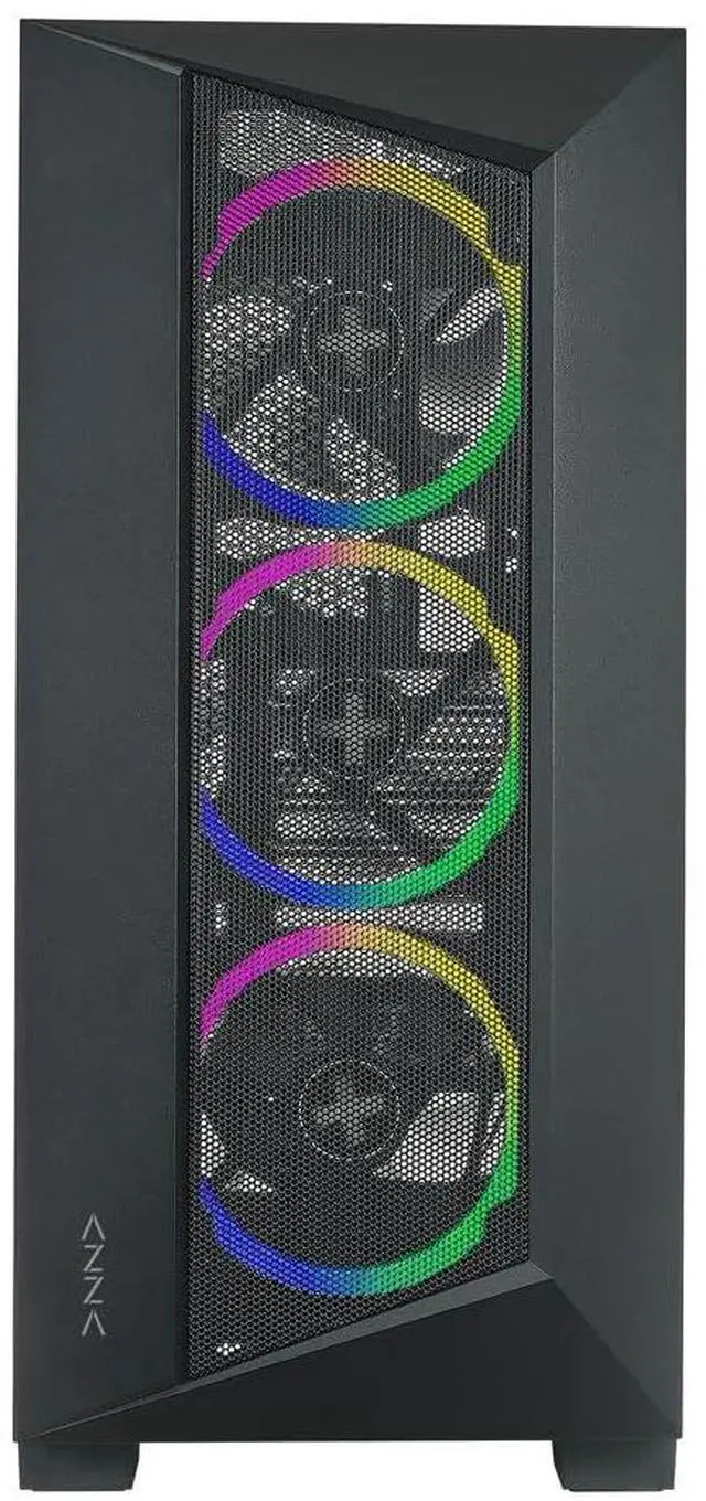 Alt view image 2 of 5 - AZZA CSAZ-460A Octane A ATX Mid Tower Gaming Case, Black