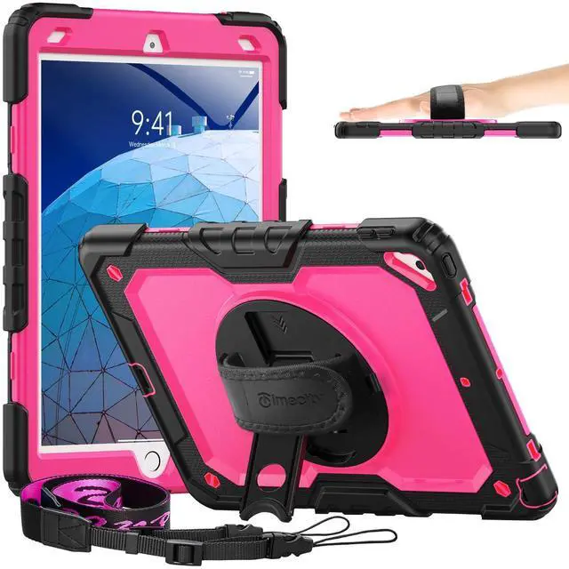 Main image of Timecity for iPad Air 3rd Generation Case, for iPad Air 3 Case, for iPad Pro 10.5 Inch Case: with Heavy Duty Protection, Adjustable Kickstand, Anti-Slip, Screen Protector, Hand/Shoulder Strap - Rose