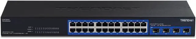 Alt view image 5 of 5 - TRENDnet 28-Port Multi-Gig Switch, TEG-S50284, 24 2.5Gb RJ45 Ports, 4 x 10G SFP+ Ports, NDAA TAA Compliant, Lifetime Protection, 200Gbps Switch Capacity, Rack Mount Ready, Black