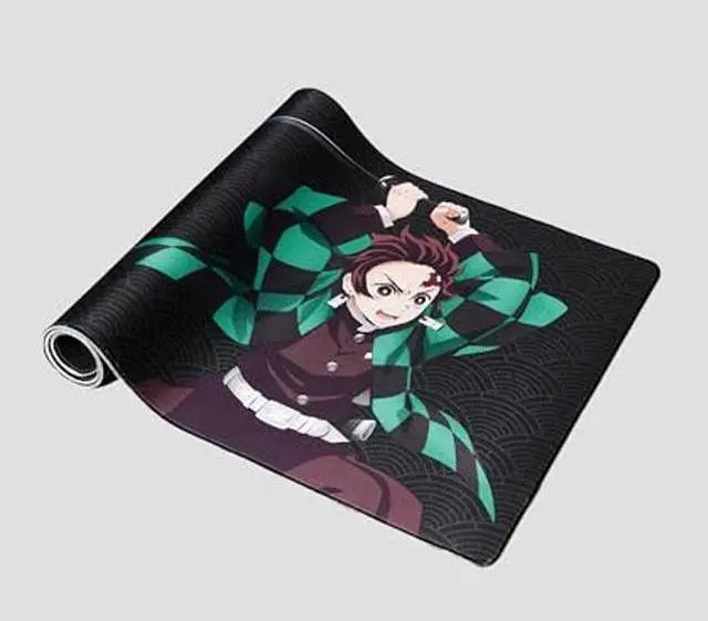 Alt view image 2 of 5 - Demon Slayer Kimetsu No Yaiba Tanjiro Gaming Mouse Pad, Computer Mouse Mat, Flat Stitched Edge, Non-Slip Rubber Base, Gamers & Office Use - Officially Licensed