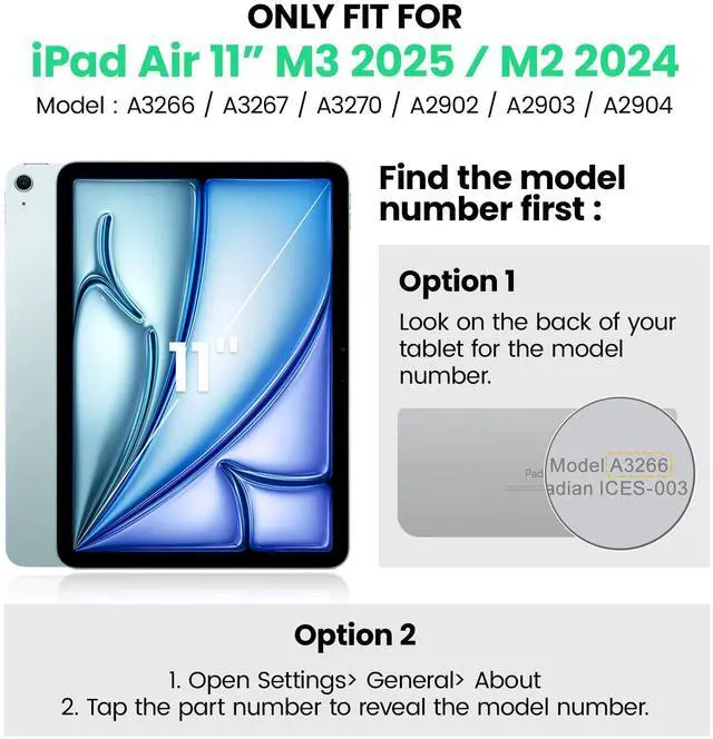 Alt view image 2 of 5 - SEYMAC Case for iPad Air 11 Inch M3 2025/M2 2024 (Air 7th/6th Generation), Heavy Duty Shockproof Protective Case with Screen Protector, Rotating Stand and Hand/Shoulder Strap, Orange