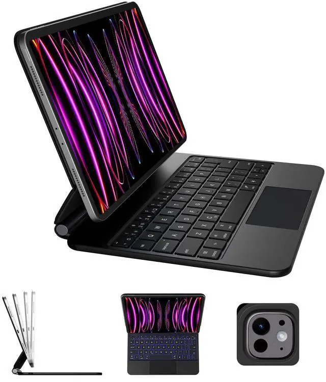 Main image of riwezox iPad Pro 11" Magic Keyboard Case 2024 (M4 A2836/A2837), Magnetic Trackpad Keyboard for iPad Pro 11" 5th Gen 2024-1.5lbs Ultra-Light & Backlight Keys