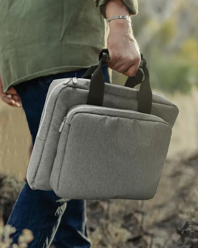 Alt view image 5 of 5 - LuxiSync Traveling Case for Starlink Mini, Portable Mini Carry Bag for Outdoor Camping and RV Trips, Easy-to-Carry Organizer for Starlink Dish and AccessoriesGrey