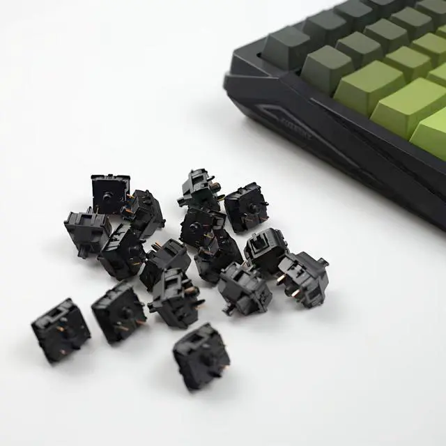 Alt view image 4 of 5 - Mciepny Gateron Oil King V2 Linear Keyboard Switch,5 Pin 55gf Pre-lubed Switches for Mechanical Gaming Keyboard(108pcs,Oil King)