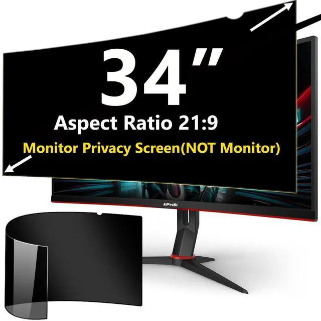 Main image of 34 Inch Computer Privacy Screen Filter for 21:9 Ultrawide Curved Monitor - Privacy Shield,Anti-Glare and Anti-Blue Light Protector