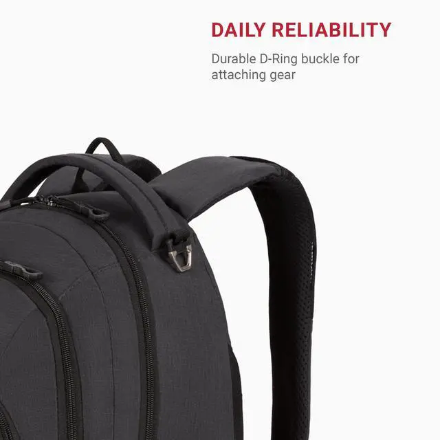 Alt view image 3 of 4 - SwissGear 1186 Bungee Backpack, Grey (Laptop Version), 17.75 inch