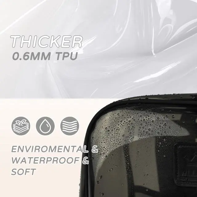 Alt view image 3 of 5 - Caoroky knight Clear Backpack Heavy Duty Transparent Laptop Backpacks 15.6 Inch See Through TPU Travel Daypack Large College Bookbag for Women Men Teens Girls Boys students-Black