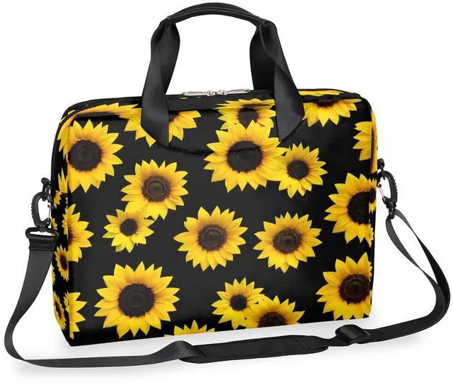 Main image of Vintage Sunflower Laptop Bag Floral Flower 15.6 16 Laptops Sleeve Case Briefcase Notebook Carrying Case Cover Bags Computer Tablet Bags with Strap Handle for Women Man Boys Girls 15 Inch