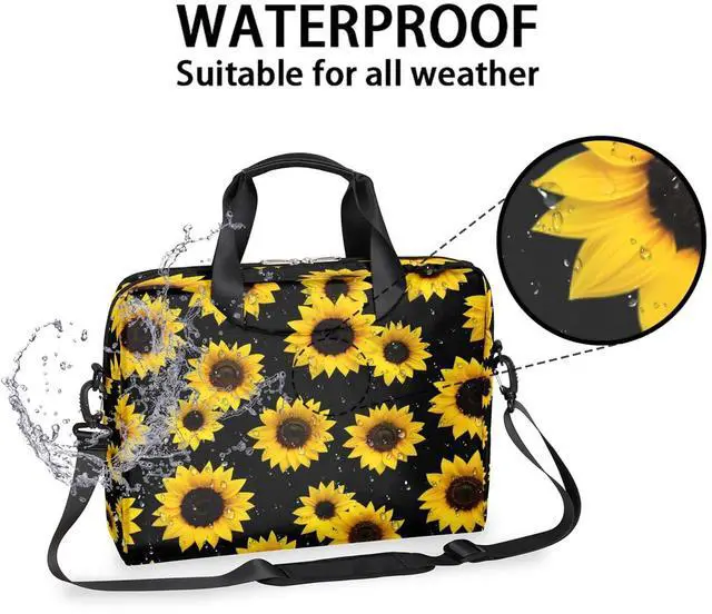 Alt view image 2 of 5 - Vintage Sunflower Laptop Bag Floral Flower 15.6 16 Laptops Sleeve Case Briefcase Notebook Carrying Case Cover Bags Computer Tablet Bags with Strap Handle for Women Man Boys Girls 15 Inch