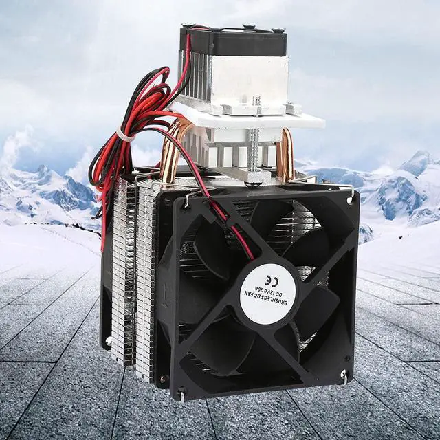 Alt view image 2 of 5 - DC 12V 5A Semiconductor Refrigerator Thermoelectric Cooler Thermoelectric Peltier Semiconductor Refrigeration DIY Mini Fridge with Fan(#1:Cooler)