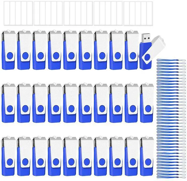 Main image of EASTBULL 50 Pack of Flash Drives Bulk 16GB USB 2.0 Flash Drives Pack USB Drives Bulk Thumb Drives in Bulk with 50 Strings (16 GB)