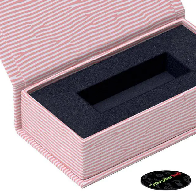 Main image of Caterpillar Red 4 x Magnetic USB Presentation Gift Boxes, Pink Color, Flash Drives, Removable Drives, Wedding USB Box, Wedding Presentation Gift Box, Photography
