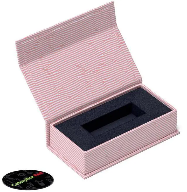 Alt view image 2 of 5 - Caterpillar Red 4 x Magnetic USB Presentation Gift Boxes, Pink Color, Flash Drives, Removable Drives, Wedding USB Box, Wedding Presentation Gift Box, Photography