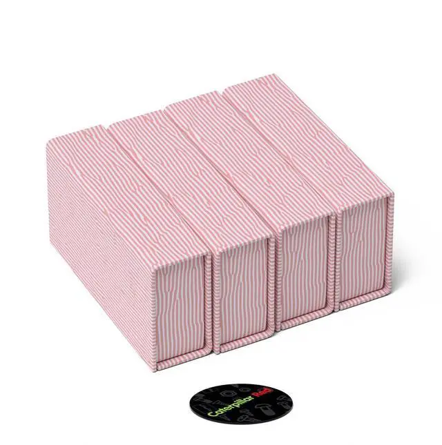 Alt view image 5 of 5 - Caterpillar Red 4 x Magnetic USB Presentation Gift Boxes, Pink Color, Flash Drives, Removable Drives, Wedding USB Box, Wedding Presentation Gift Box, Photography