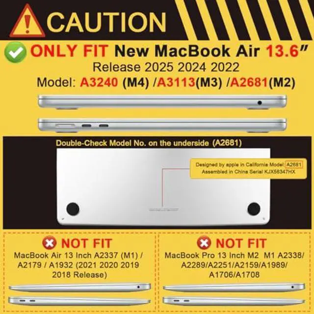 Alt view image 2 of 5 - Batianda for New MacBook Air 13.6 inch Case 2025 M4 2024 2022 Release Model A3240 A2681(M2) A3113(M3), Heavy Duty Shockproof Protective Hard Shell with Fold Kickstand & Keyboard Cover, Teal