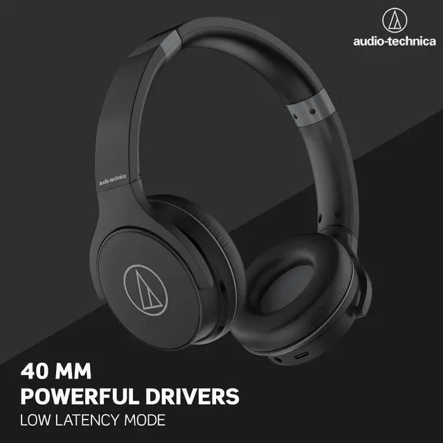 Alt view image 2 of 5 - Audio-Technica ATH-S220BTBK Wireless On Ear Headphones, Black
