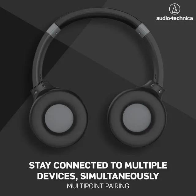 Alt view image 4 of 5 - Audio-Technica ATH-S220BTBK Wireless On Ear Headphones, Black