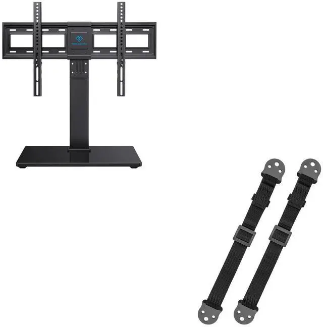 Main image of PERLESMITH Universal Swivel TV Stand Base&TV Anti-tip Straps for TV
