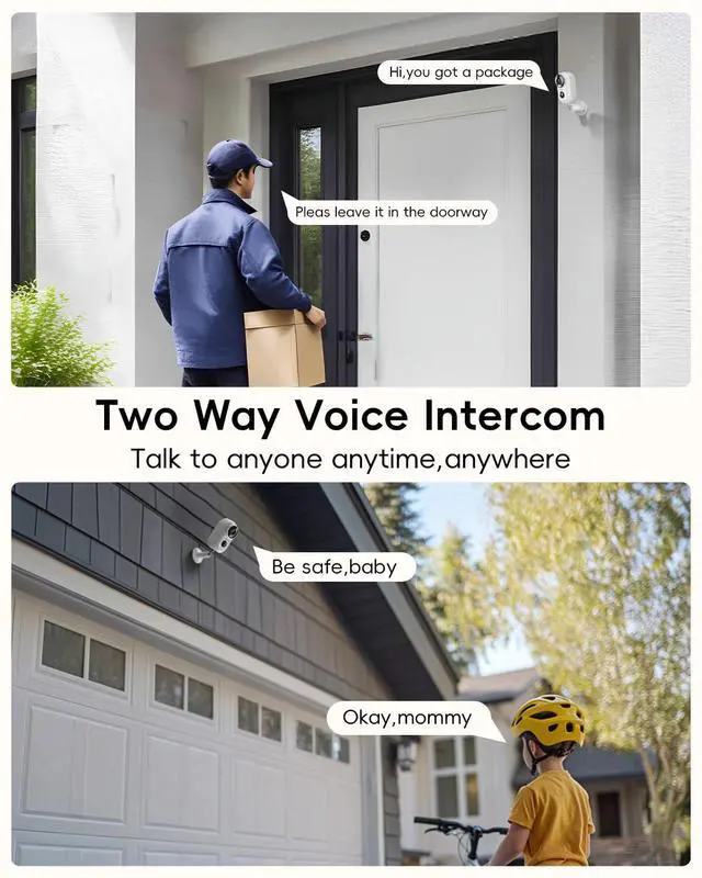 Alt view image 5 of 5 - ZUMIMALL Security Cameras Wireless Outdoor, 2 Packs, 2K Cameras for Home Security, Outdoor/Indoor Camera Battery Powered, 2.4G WiFi, Magnetic Mount,3MP Color Night Vision/Siren/PIR/AI/Cloud/Alexa