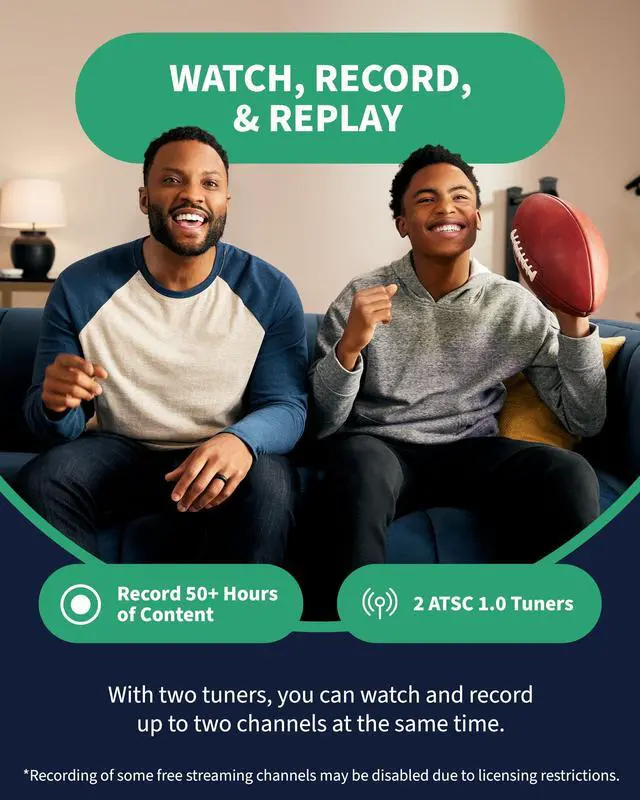 Alt view image 4 of 5 - Tablo 4th Gen 2-Tuner Over-The-Air (OTA) DVR - Watch, Pause & Record Live TV, News, Sports & Movies Throughout Your Home Over Wi-Fi - Pairs w/Any TV Antenna - 50+ Hrs Recording - No Subscriptions