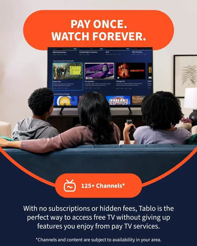 Alt view image 3 of 5 - Tablo 4th Gen 2-Tuner Over-The-Air (OTA) DVR - Watch, Pause & Record Live TV, News, Sports & Movies Throughout Your Home Over Wi-Fi - Pairs w/Any TV Antenna - 50+ Hrs Recording - No Subscriptions