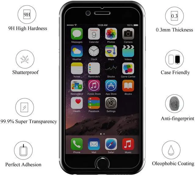 Alt view image 4 of 5 - Ailun Screen Protector Compatible with iPhone 8 Plus 7 Plus Privacy Anti Glare 3Pack Anti Spy Private Tempered Glass [Black] and USB C to Lightning Cable 2Pack and USB C Female to USB A Male Adapter w