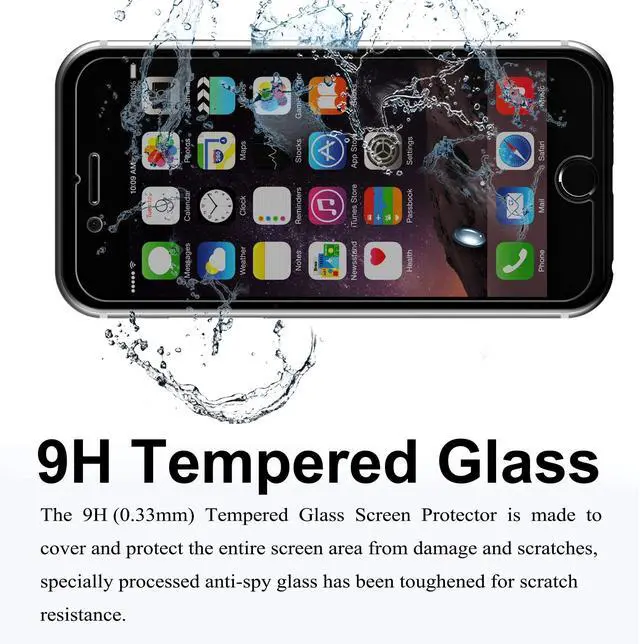 Alt view image 5 of 5 - Ailun Screen Protector Compatible with iPhone 8 Plus 7 Plus Privacy Anti Glare 3Pack Anti Spy Private Tempered Glass [Black] and USB C to Lightning Cable 2Pack and USB C Female to USB A Male Adapter w