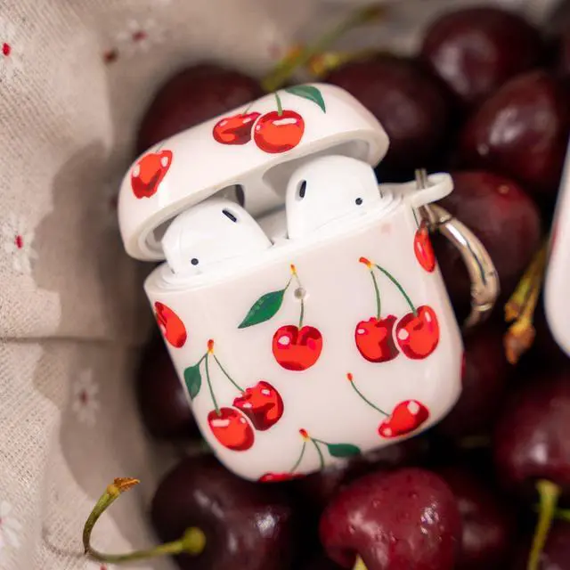 Alt view image 2 of 5 - Velvet Caviar Compatible with AirPods Case 2nd and 1st Generation - Cute Protective Hard Cover for Women - Cherry