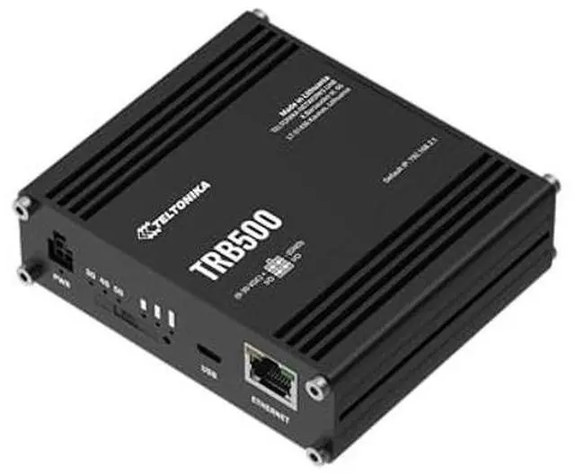 Alt view image 2 of 4 - Teltonika TRB500000000 Model TRB500 Industrial 5G Gateway; Speeds of up to 1 Gbps; Auto APN; 2x Inputs/Outputs; For use in Europe, Middle East, Africa, Oceania, Brazil; Not for use in USA