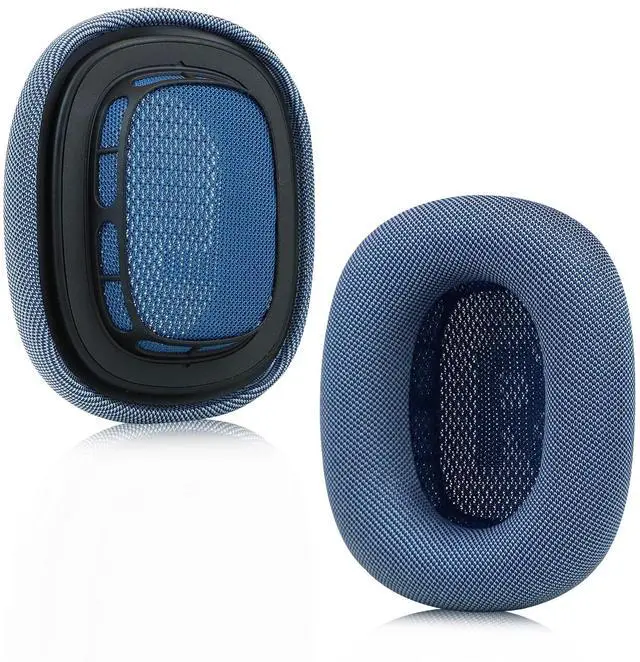 Alt view image 2 of 5 - Sinowo Upgraded Ear Cushions for Apple AirPods Max Headphones, Mesh Fabric Replacement Ear Pads Cover with Memory Foam and Magnet,Closer to The Original(Blue)