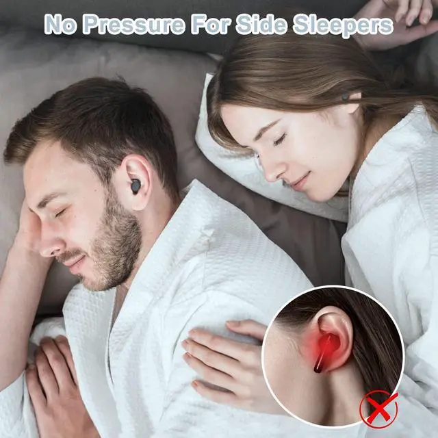 Alt view image 4 of 5 - Omidyi True Wireless Sleep Earbuds, Noise Blocking Headphones in Ear for Sleeping, Lightweight and Comfortable, Bluetooth Earbuds Designed to Help You Fall Asleep Better (Black) [2025 Version]