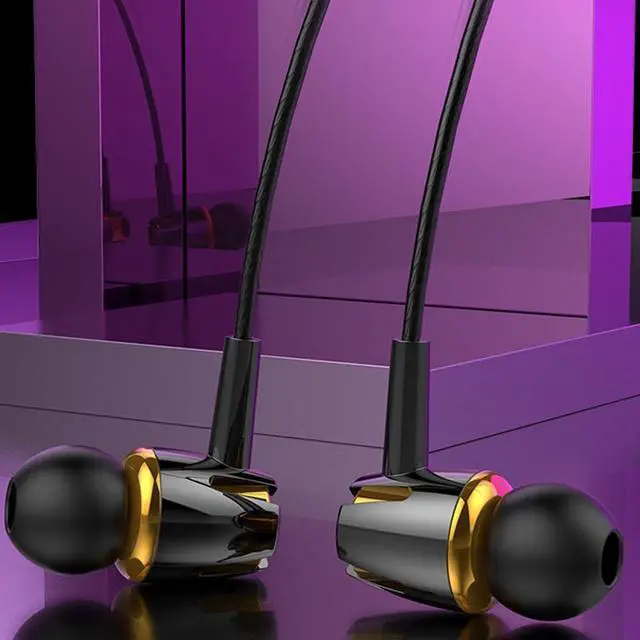 Alt view image 4 of 5 - Maeline Bulk Wired Earbuds in Ear, Noise Isolating Headphones with Microphone, 3.5mm Jack Plug, Mic and Volume Control, Stereo Bass, Tangle-Free Cord for iPhone, Android, PC, Laptop - 40 Pack