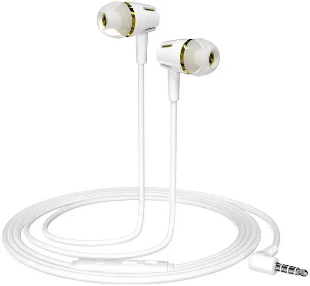 Alt view image 5 of 5 - Maeline Bulk Wired Earbuds in Ear, Noise Isolating Headphones with Microphone, 3.5mm Jack Plug, Mic and Volume Control, Stereo Bass, Tangle-Free Cord for iPhone, Android, PC, Laptop - 40 Pack