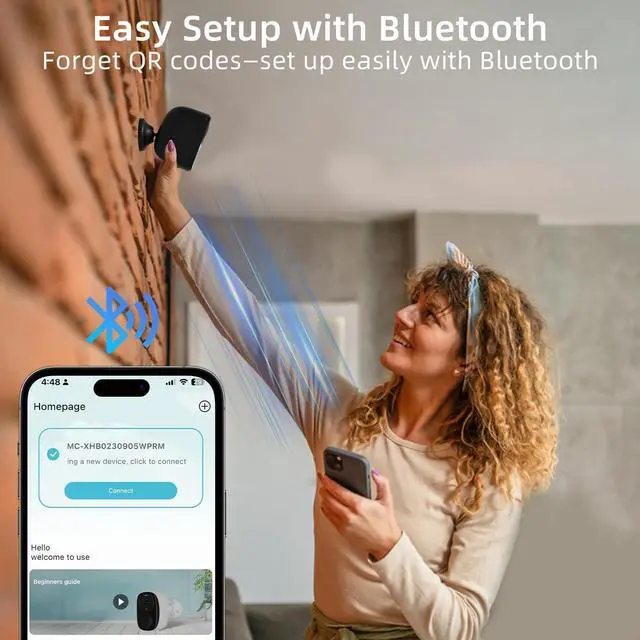 Alt view image 5 of 5 - Security Cameras Wireless Outdoor, 2K Battery Powered Camera for Home Security with IP65, SD/ Free Cloud Storage, No Monthly Fee, AI Motion Detection, Color Night Vision, 2-Way Audio (BW4-G-4Pack)