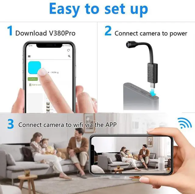 Alt view image 2 of 5 - USB Plug Mini Camera, HD 14mm Ultra Compact Camera Lens, Motion Detection, Support 128GB, Camera for Remote Viewing
