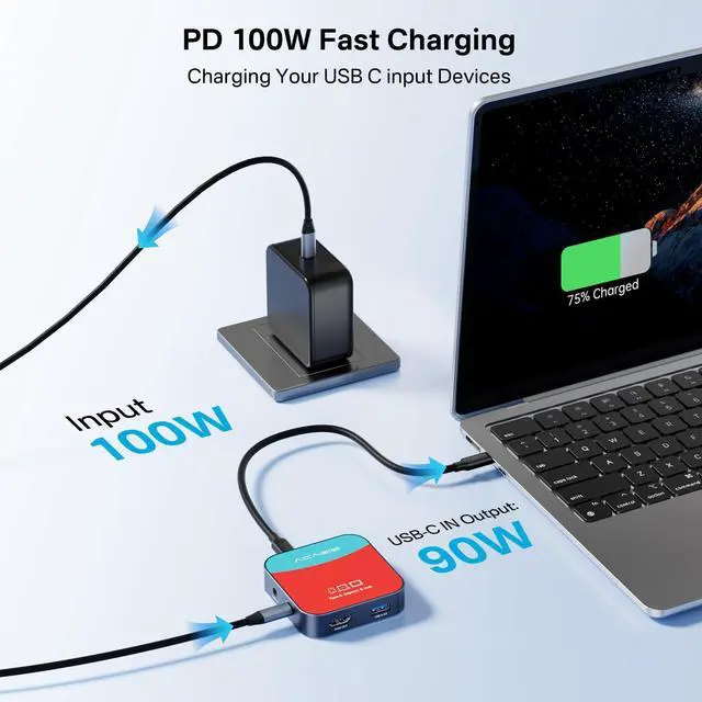 Alt view image 4 of 5 - Capture Card for Nintendo Switch, ACASIS Capture Card & Docking Station 2-in-1, 1080P 60FPS Video Capture Card for Nintendo/Streaming/Meeting, 2*USB-A 3.0 (USB c Capture Card)