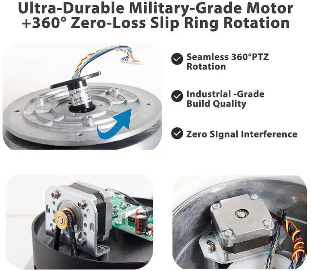 Alt view image 5 of 5 - SUNBA 5MP IP PoE+ PTZ Camera Outdoor, 20x Optical Zoom, Two-Way Audio, 2.4G WiFi Camera, Motion & Human-Shape Detection, 24x7 Automatic Patrol, up to 328ft Night Vision (405-D20X ECO Edition)