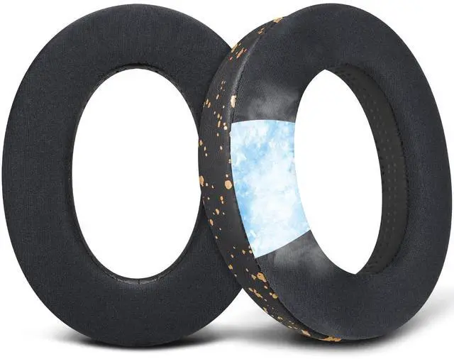 Main image of SOULWIT Ear Pads for Sennheiser HD599/HD598/SE/CS/SR/HD595/HD569/HD560S/Game Zero/G4ME Zero, Earpads Cushions for PC37X/PC38X/PC350/PXC350/PXE350/PC360/HD380/HD380 Pro- Black Gold