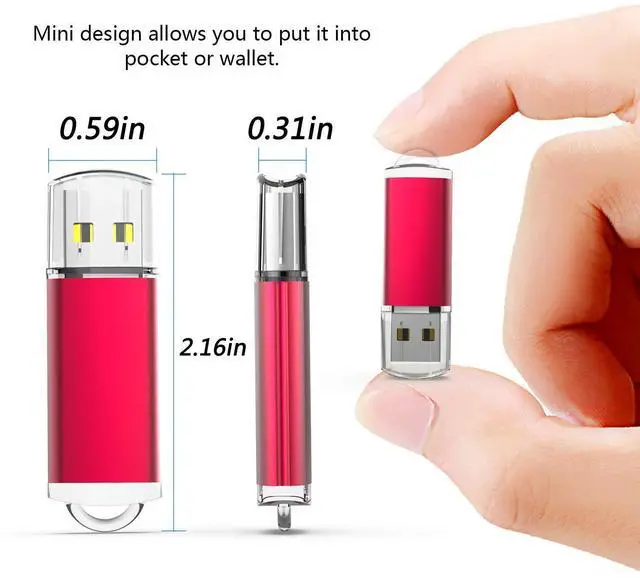 Alt view image 3 of 5 - RAOYI 10 Pack 64GB USB Flash Drive USB 2.0 Memory Stick Thumb Drive Pen Drive Jump Drive-Red