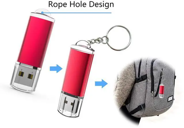 Alt view image 4 of 5 - RAOYI 10 Pack 64GB USB Flash Drive USB 2.0 Memory Stick Thumb Drive Pen Drive Jump Drive-Red