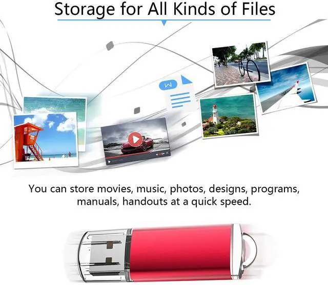 Alt view image 5 of 5 - RAOYI 10 Pack 64GB USB Flash Drive USB 2.0 Memory Stick Thumb Drive Pen Drive Jump Drive-Red