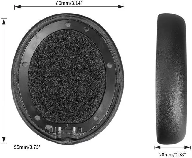 Alt view image 3 of 5 - MOLGRIA Ear Pads Cushion, Replacement Earpads for Beats Studio Pro Headphone Soft Protein Leather Earpad Cushion(Black)