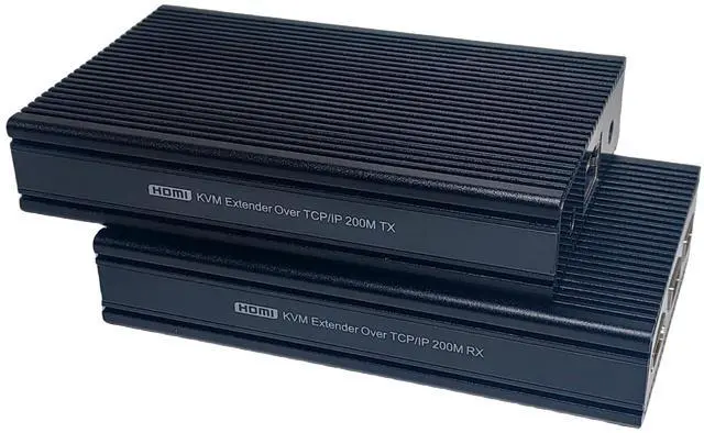 Main image of KAIVMAN HDMI KVM USB Extender Over Cat5e/6 Cable Up to 200M/656FT - 1080P HDMI Ethernet Extender Balun Supports IR Remote, USB 2.0 Keyboard Mouse Control, One to One/Many Mode