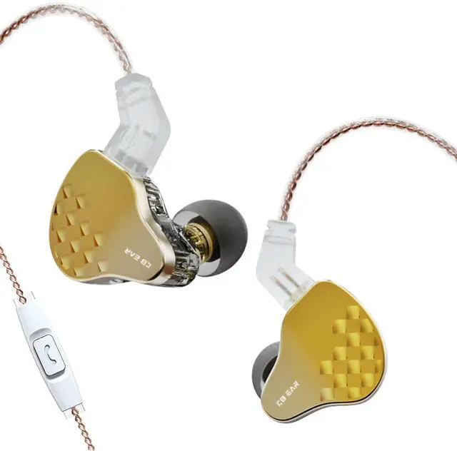 Main image of keephifi KBEAR Robin in-Ear Monitors, Stereo Wired in Ear Earphones, 1DD+4BA Hybrid HiFi Earbuds, Powerful Resolution IEM Noise Isolating Headphones for Audiophiles Musicians (with MIC, Gold)