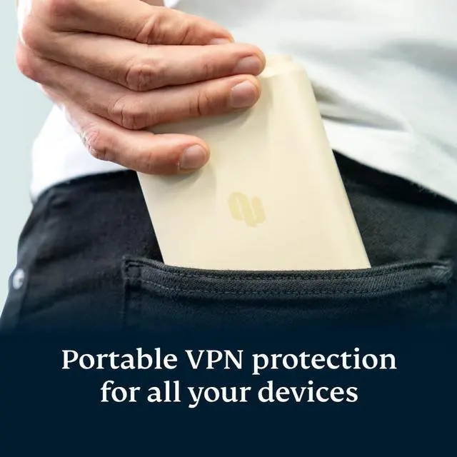 Alt view image 2 of 5 - Aircove Go | Portable Wi-Fi 6 VPN Router | Protect Unlimited Devices | Free 30-Day ExpressVPN Trial | International (UK, EU, AU, & NZ Version)